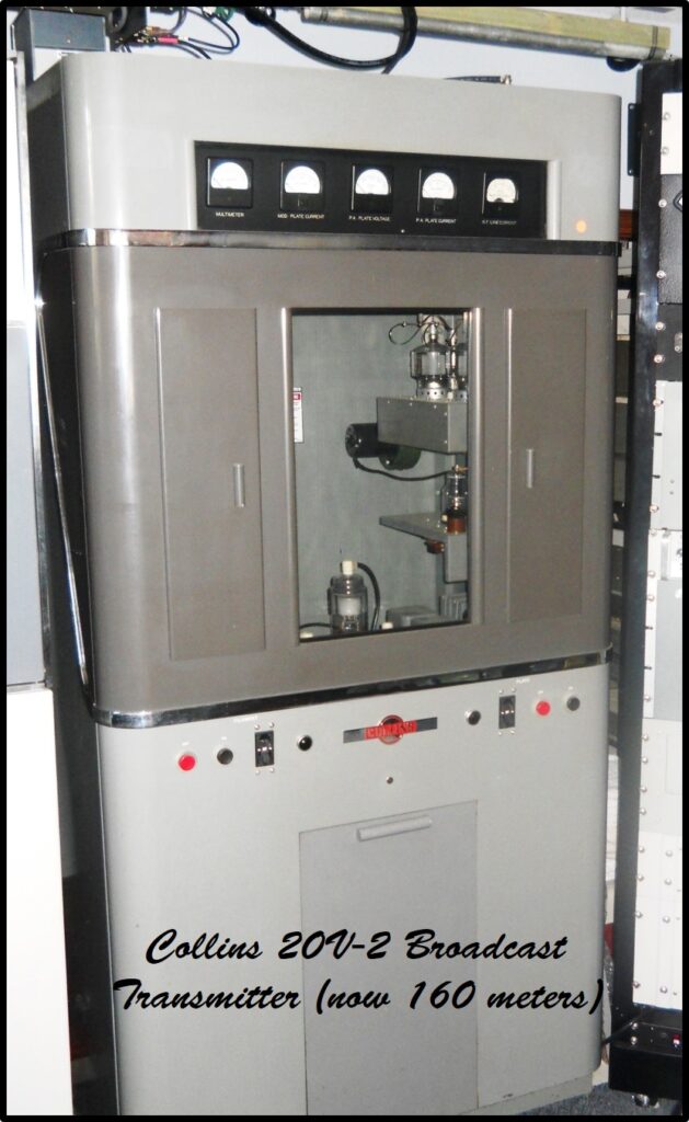 Collins 20V-2 broadcast transmitter, set up for 160 metres — from the Collins collection of Bill Carns, N7OTQ / KØCXX