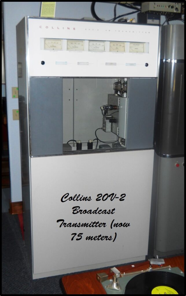 Collins 20V-3 broadcast transmitter, set up for 75 metres — from the Collins collection of Bill Carns, N7OTQ / KØCXX